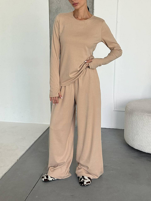 Женский теплый базовый костюм двойка из турецкого микрофлиса Одесса - изображение 7