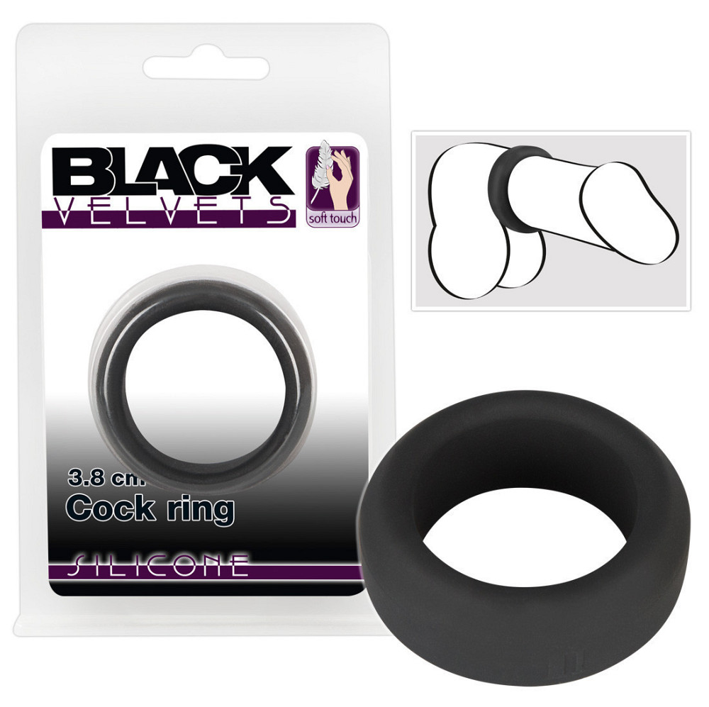 Ерекційне кільце - Black Velvets Cock Ring, 3.8 см Sex Aura Київ - фото 1