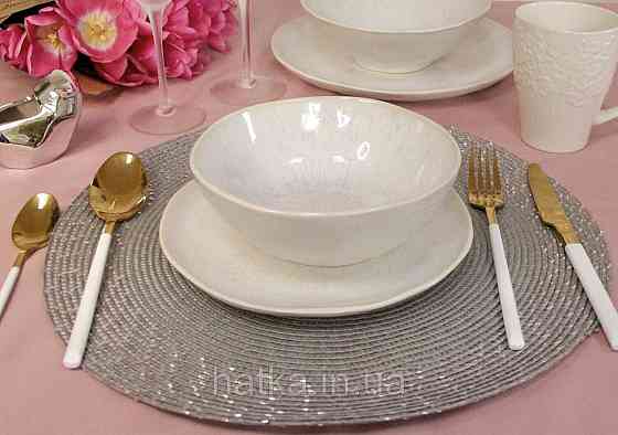 Салатник Olens 19,5х6,5 см "Кенія" кераміка біла для дому та ресторанів Київ