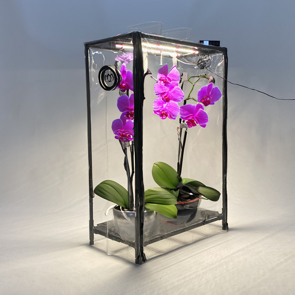 Міні-теплиця для орхідей та тропічних рослин Orchid Black - зволожувач, фітосвітло, таймер Бориспіль - фото 4