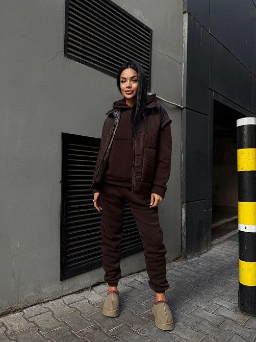 Женский теплый костюм тройка (жилетка+штаны+худи) Одесса - изображение 7