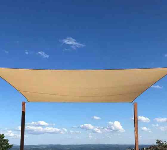 Тент навіс затіняючий прямокутний 4х10м Сітка (Бежевий) Вінниця