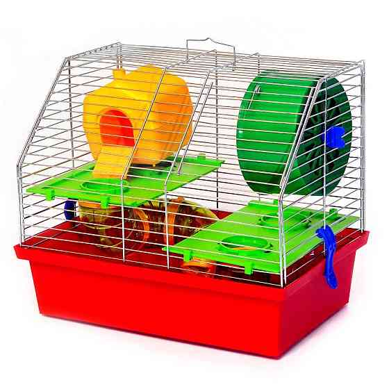 Металева клітка для малих грузунів Вілла Люкс 2 з аксесуарами (33.5 х 22.5 х 28.2 см), Лорі Київ