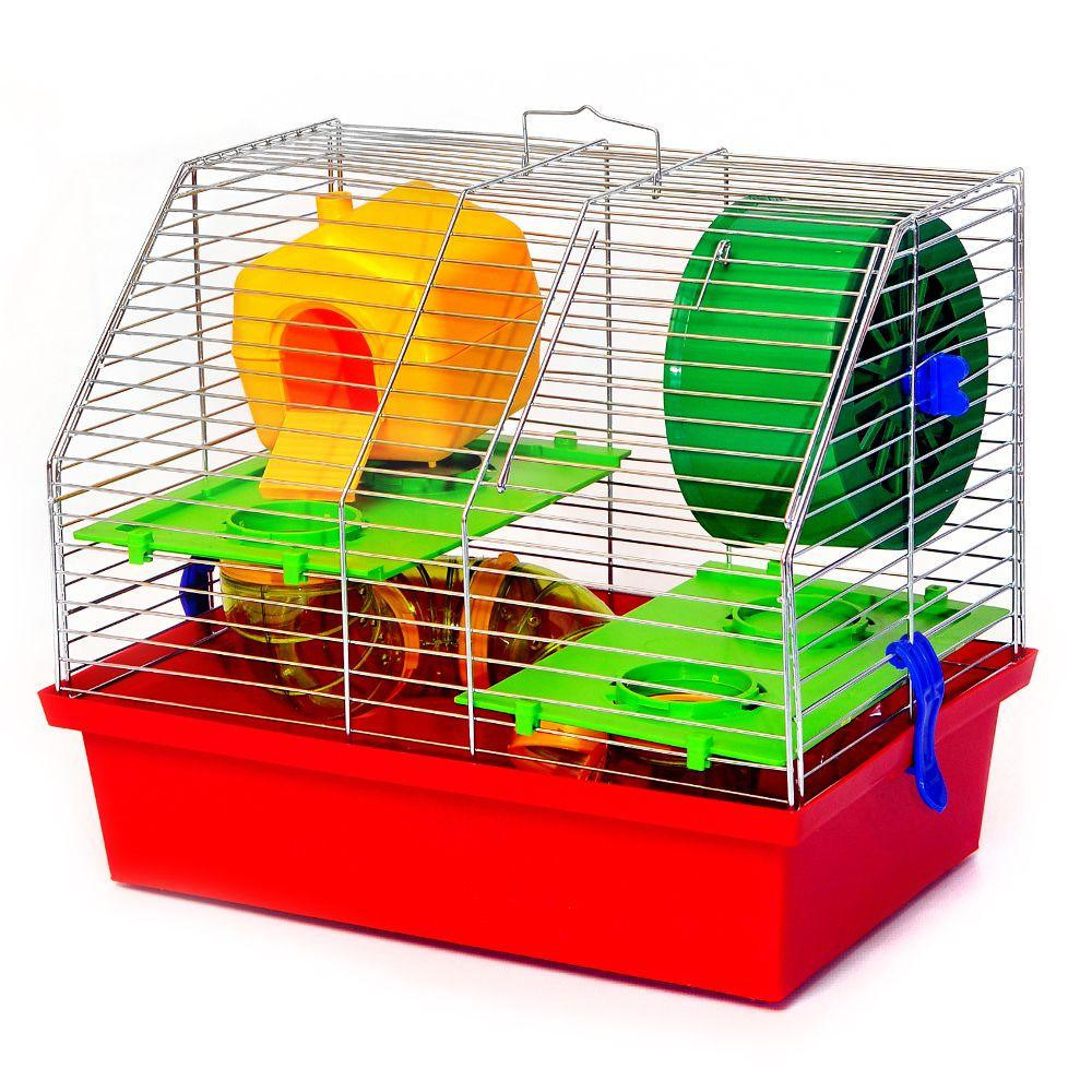 Металлическая клетка для малых грузонов Вилла Люкс 2 с аксессуарами (33.5 х 22.5 х 28.2 см), Лори Киев - изображение 1