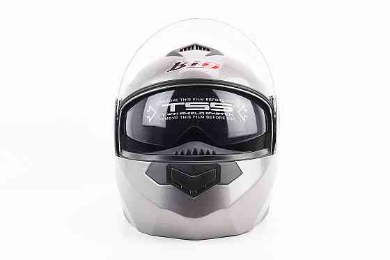 Шолом модуляр, закритий з відкидним підборіддям+відкидні окуляри BLD-159 М (57-58см), СІРИЙ глянець Киев