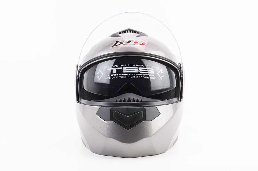 Шолом модуляр, закритий з відкидним підборіддям+відкидні окуляри BLD-159 М (57-58см), СІРИЙ глянець Київ - фото 6