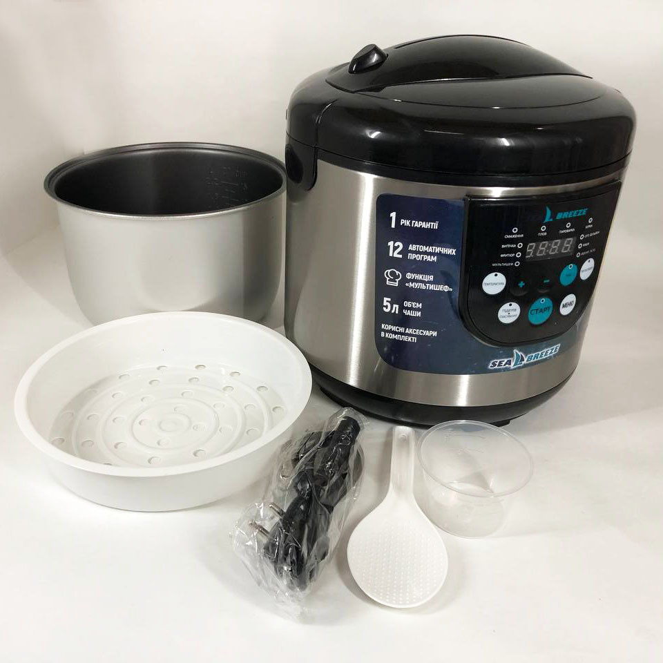 Мультиварка качественная бытовая SeaBreeze, Мультиварка пароварка скороварка качественная AP-18 Львов - изображение 6