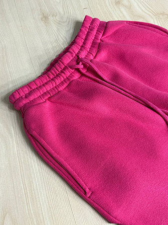 Штаны женские OLIVIA 2236 спортивные кюлоты укороченные на флисе малиновые, малиновий, ML Киев - изображение 7