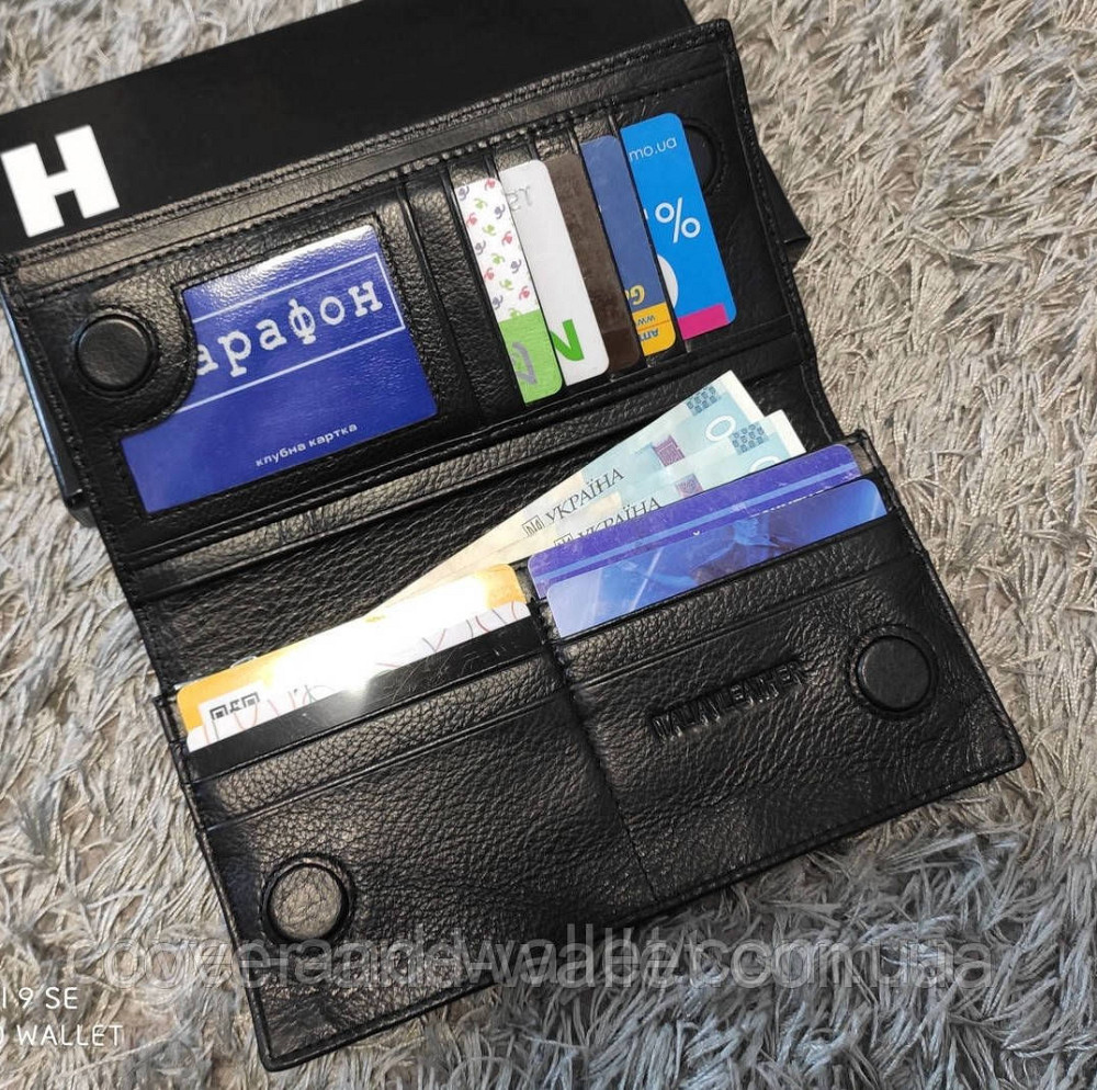 Классический мужской кожаный купюрник на магнитах Marco Coverna M 140 Киев - изображение 2