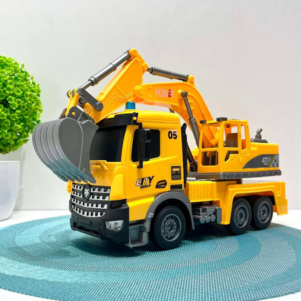 Машинка будтехніка на радіокеруванні акумулятор підсвічування рухомі деталі Жовта (YJ-113-1-2) Чернігів - фото 10