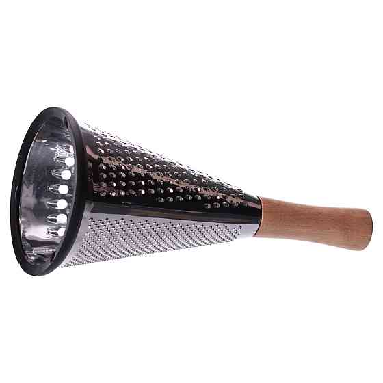Ding Lanfang Conical three-sided stainless steel hand grater with wooden handle 11×24 (cm) HP-8 Коломия