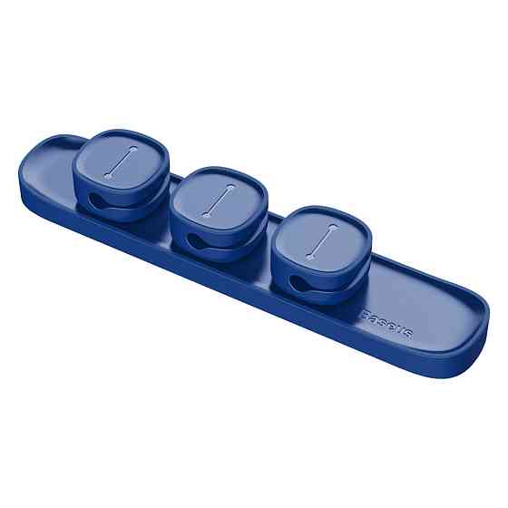 Магнітний органайзер тримач для проводів Baseus Peas Cable Clip ACWDJ-03 (Синій) Николаев