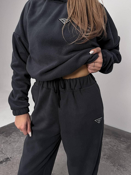 Женский теплый костюм, из флис полара L-XL, Графит Одесса - изображение 5