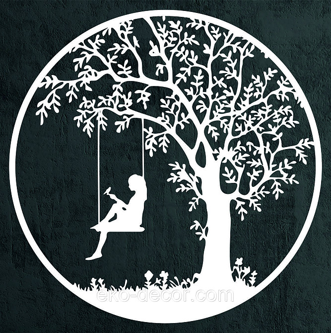 Декоративне настінне Панно «Качуля», Декор на стіну 90*90 см, Білий Київ - фото 4