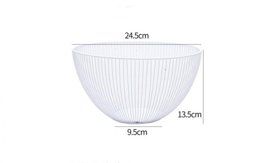 Корзина настільна миска для фруктів металева біла Вінниця - фото 2