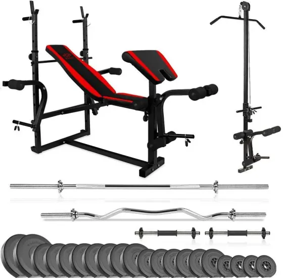 Тренажер Zestaw kulturystyczny Sapphire SG 123kg z ławką XG-500 wyciągiem Киев