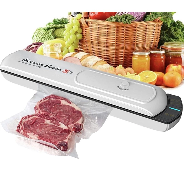 Вакууматор побутовий Vacuum Sealer S вакуумний пакувальник Білий Вінниця - фото 6