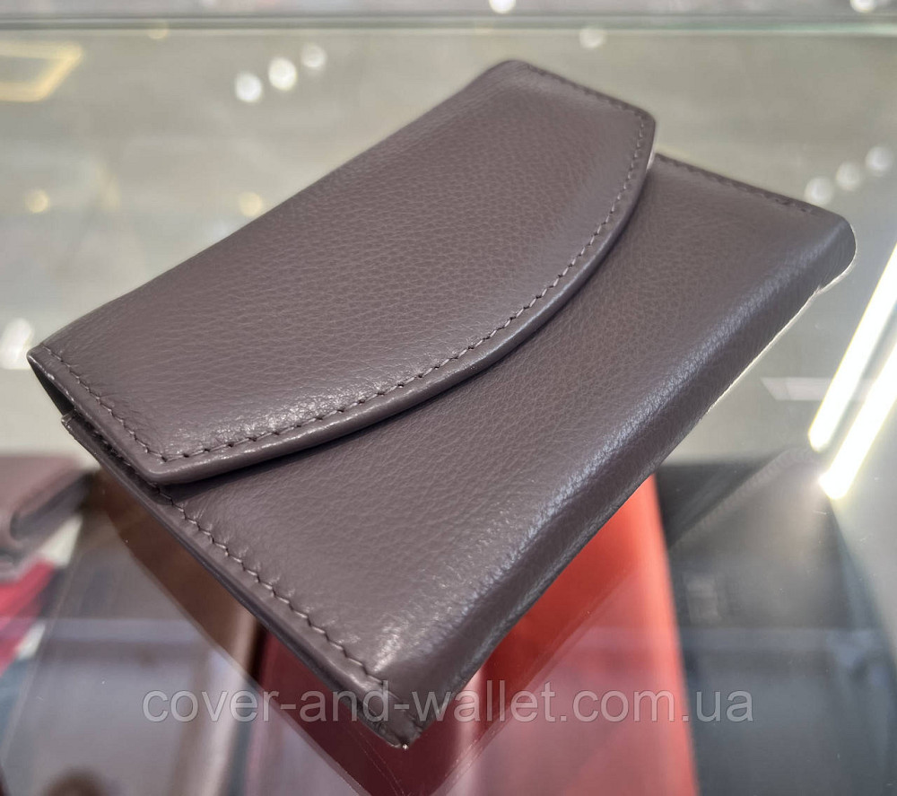 Темно-розовый женский кошелек маленького размера из натуральной кожи на магните Helen Verde Киев - изображение 16