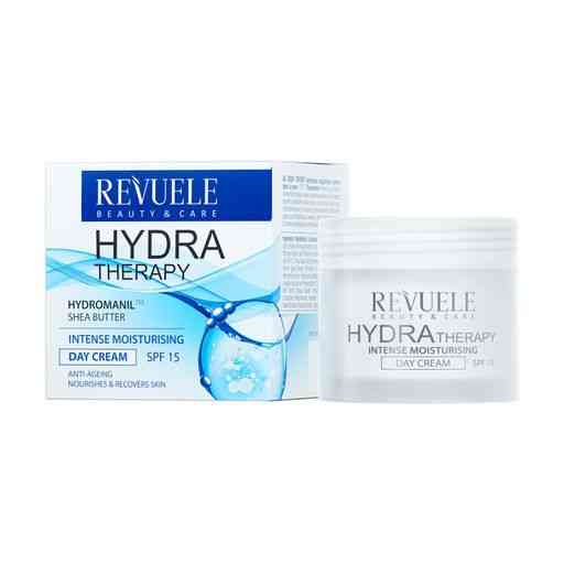 Інтенсивно зволожувальний денний крем для обличчя Гідротерапія Revuele 50 мл Київ