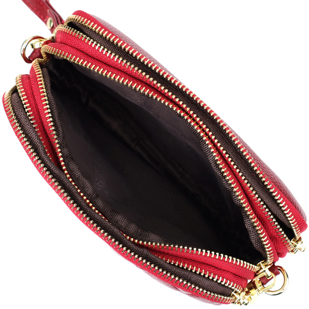 Сумка на три відділення для жінок з натуральної шкіри Vintage 22889 Київ - фото 7