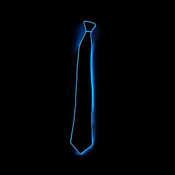 Галстук светодиодный для мужчин и женщин для вечеринки 45 см свет синий галстук черный Киев