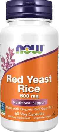 Червоний дріжджовий рис Now Foods Red Yeast Rice 600 мг 60 капс Київ