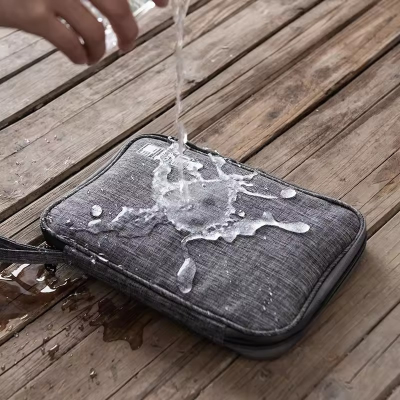 Сумка-органайзер портативна для гаджетів і аксесуарів, дорожня, сіра Кам'янець-Подільський - фото 4