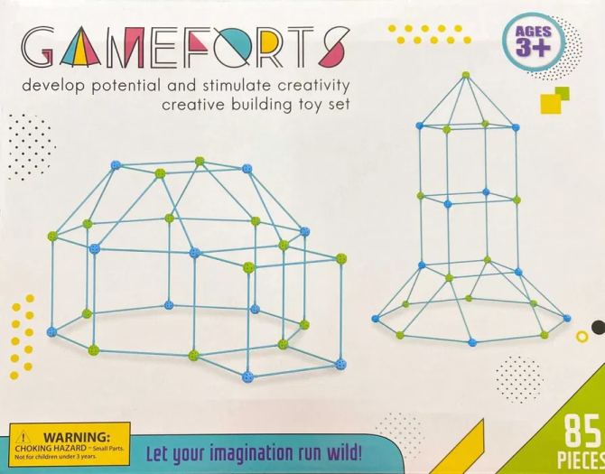 Дитячий ігровий 3D конструктор Намет Халабуда Game Forts (85 деталей) Вінниця - фото 3