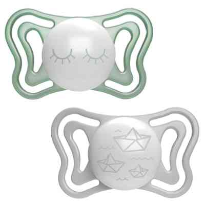 Пустышка Chicco Physio Light силиконовая от 16 до 36 месяцев люминесцентная с футляром 2 шт. (71039.41) Винница