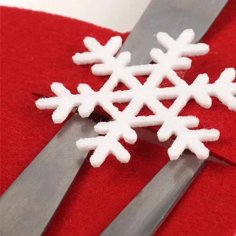 Новогодние кармашки для столовых приборов Звездочки 15 на 15 см красный Киев - изображение 7