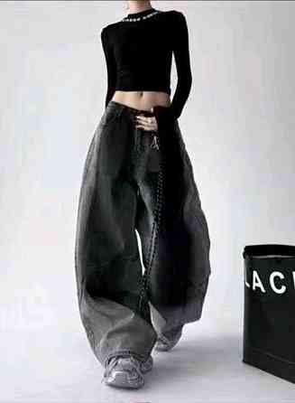 Джинси Baggy для дівчинки підлітка теплі на флісі 120 (1 розмір) Миколаїв