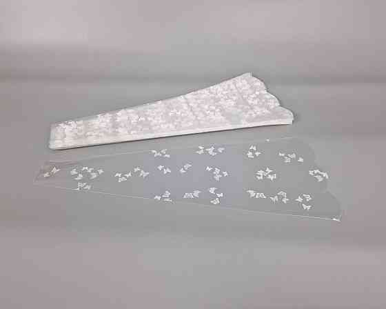 Упаковка конус под цветы h50/ 6низ/20верх узор Бабочки(100 шт) 158 (7) (100 шт) Харьков