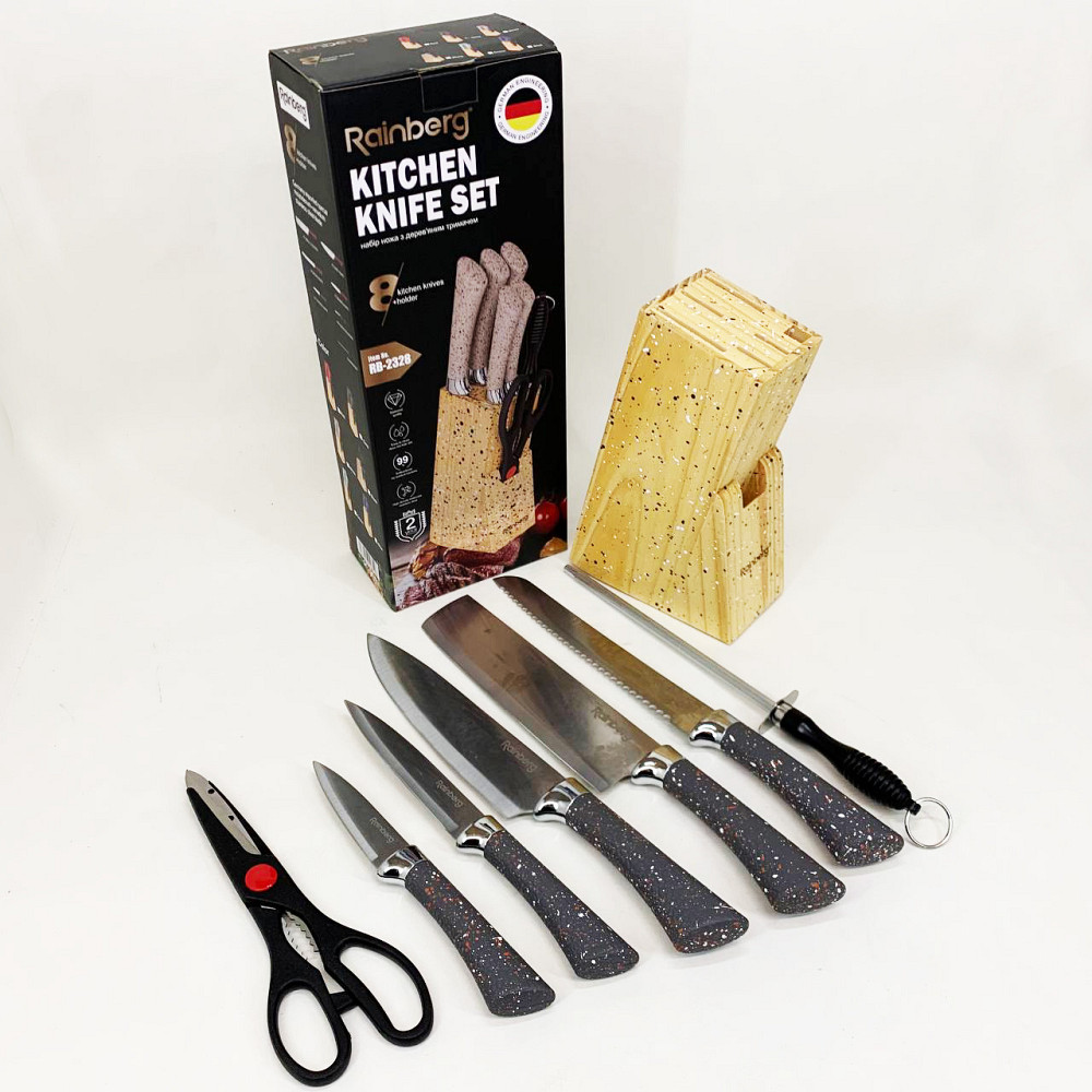 Набір ножів для кулінарних завдань, Красиві кухонні ножі, Комплект гострих ножів для кухні YD-35 Івано-Франківськ - фото 7