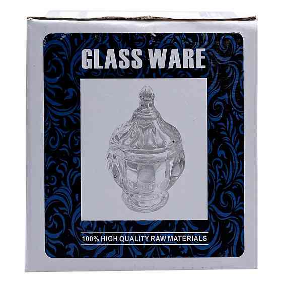 Yiwu Цукорниця з кришкою Ø8.5 см ваза цукорниця кругла скляна HP-4-107 Київ
