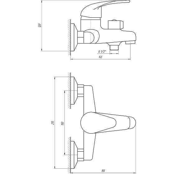 Смеситель для ванны EcoMix ENERGO E-GEZ-102N (000013920) Киев