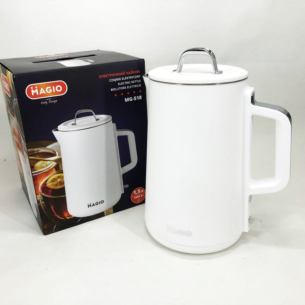 Стильный электрический чайник MAGIO MG-518 1, 5 л 1500Вт, Бытовой чайник для кухни PE-28 Львов - изображение 6