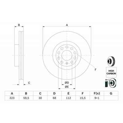 Гальмівний диск Bosch 0 986 479 060 Вінниця