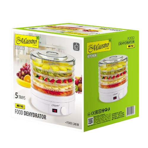 Сушарка для овочів і фруктів 245W (5 піддонів) MR-765 Maestro Житомир