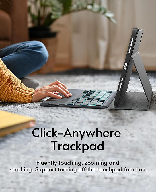 Чехол-книжка с клавиатурой для iPad Air 11-inch(M2/М3)/ iPad Air 5 2022/Air 4 2020 10.9/iPad 4-го покол. 10.9 / iPad Pro 11 2018 Днепр - изображение 5