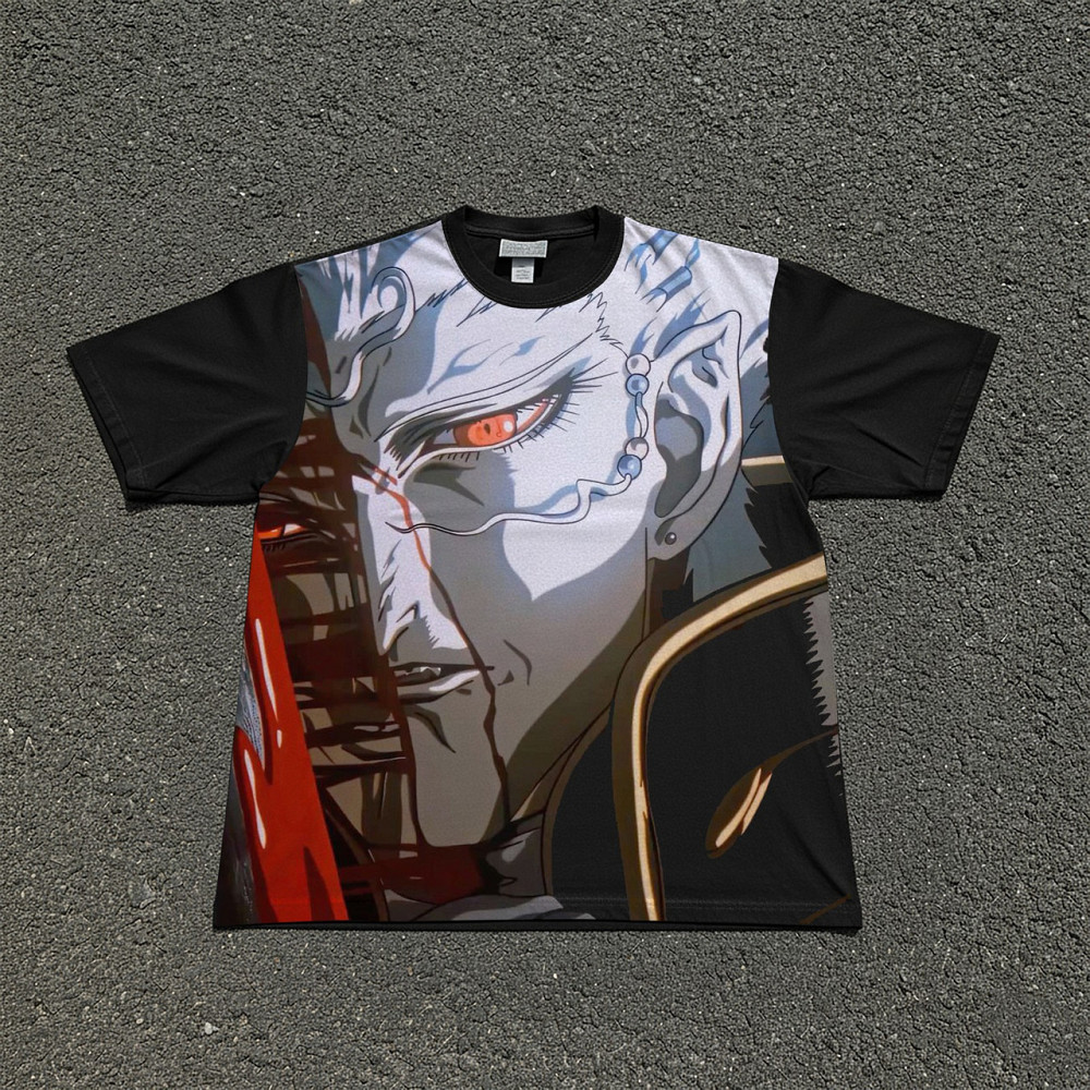 Футболка мужская с принтом аниме Аниме Вампир Хунтер Д оверсайз (S/M/L) Черний Днепр - изображение 6