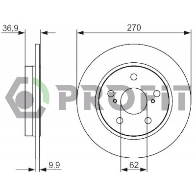 Тормозной диск Profit 5010-1645 Винница - изображение 1