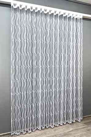 Тюль VR-Textil 2016т Фатин з вишивкою та люрексом Холодний білий 300х270 см (42-1141) Київ