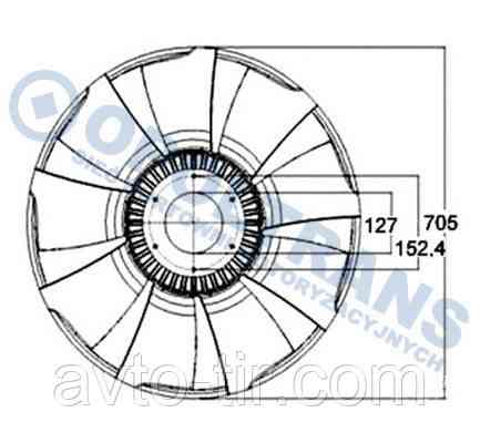 Вентилятор вискомуфты MAN F2000 Луцк