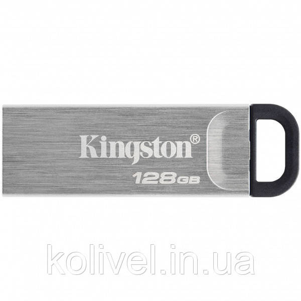 USB Flash Kingston DataTraveler Kyson Metal 128GB USB3.2 Gen 1 Silver/Black, Retail (DTKN/128GB#) Киев - изображение 1