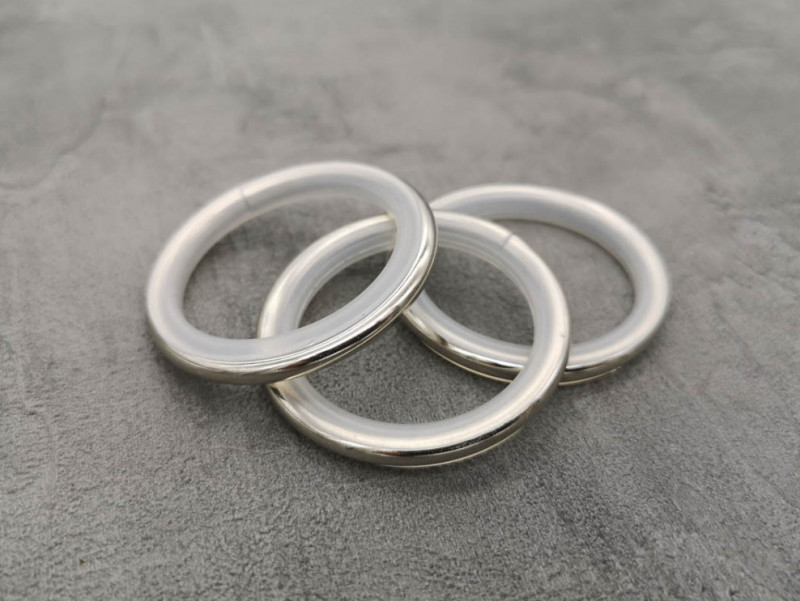 Кільце для карнизу Orvit 19 мм тихохідне металеве (30 х 37) х 3,5 мм НЕРЖАВІЮЧА СТАЛЬ (00-00015510) Львів - фото 2