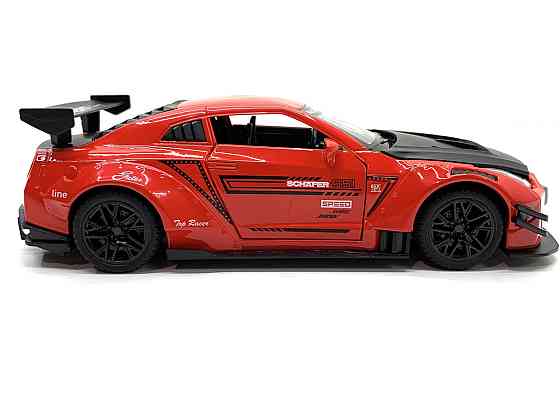 Машинка металева Авто Експерт Nissan Gtr 1:24 світло/звук Червона (GT-1502) Чернігів