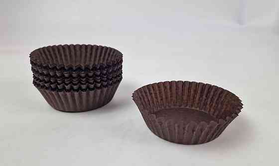 Тартолітка для кексів 9А кругла коричнева D70 H27,5 (100 шт.) (1 уп.) Харків