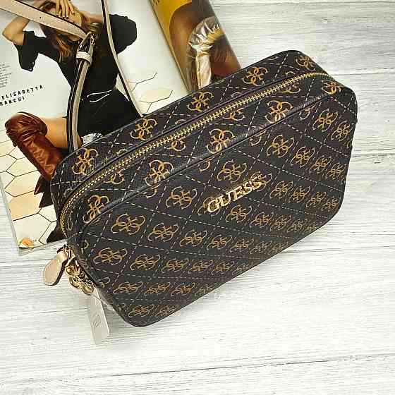 Женская стильная сумка на плечо Guess (4425) brown Киев