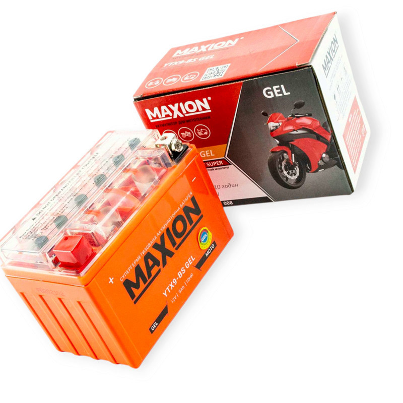 Аккумулятор (150x85x106) гелевий MAXION помаранчевий 12V9A Мукачево - фото 1