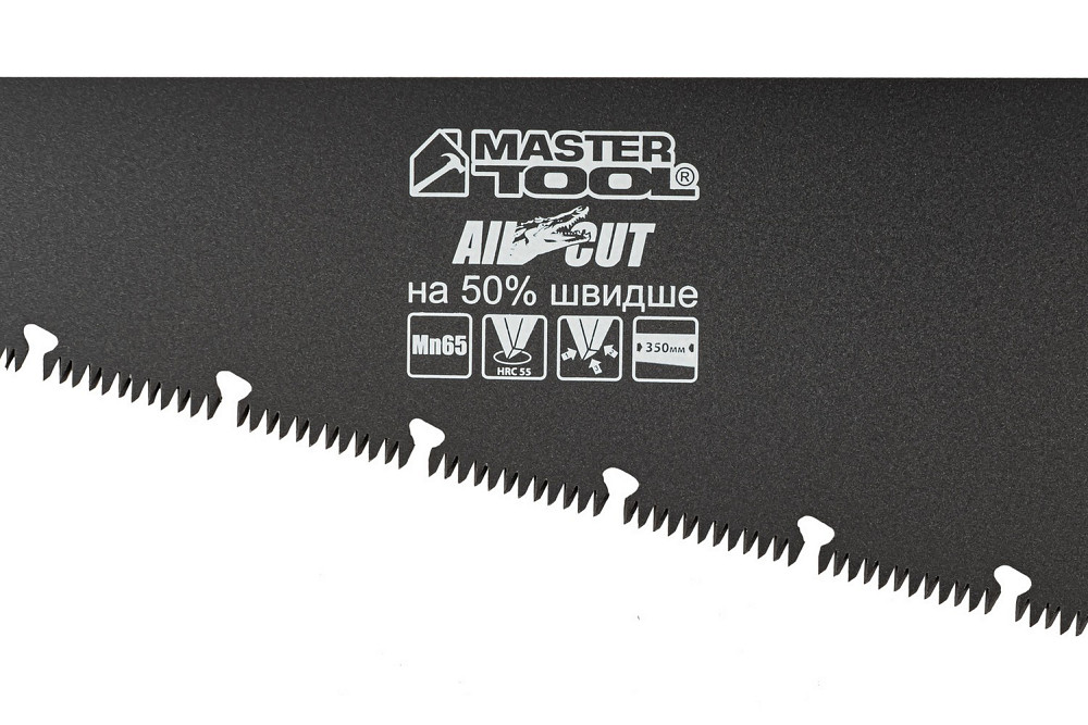 MASTERTOOL Ножівка столярна MASTERTOOL BLACK ALLIGATOR 350 мм 9TPI MAX CUT загартований зуб 3-D Коломыя - изображение 2